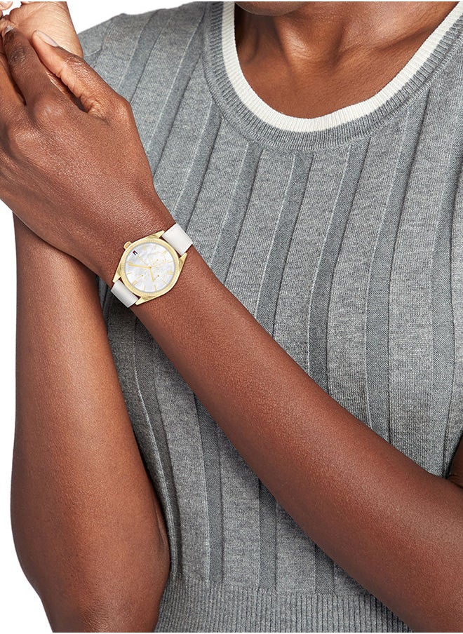 TOMMY HILFIGER - Women Analog Round Shape Leather Wrist Watch 38 mm - Image 1