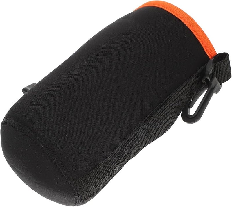 Black Neoprene DSLR Camera Lens Pouch Portable Protective Case for Travel - Image 2