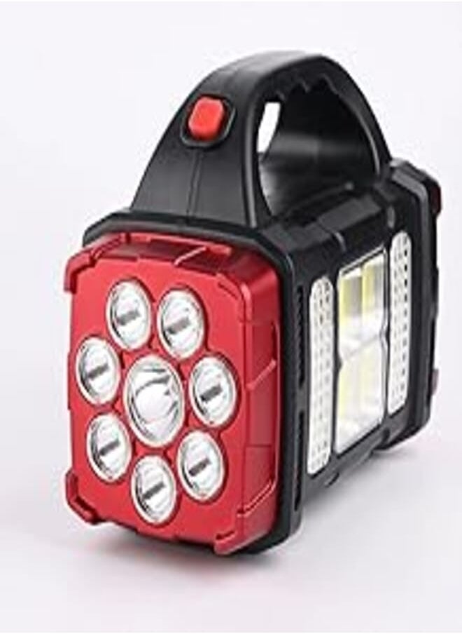 Generic Multifunctional Outdoor COB Spotlight, Power Bank, Powerful Solar Light, Rechargeable Portable Light, Dual Light Source, Solar Powered Flashlight 