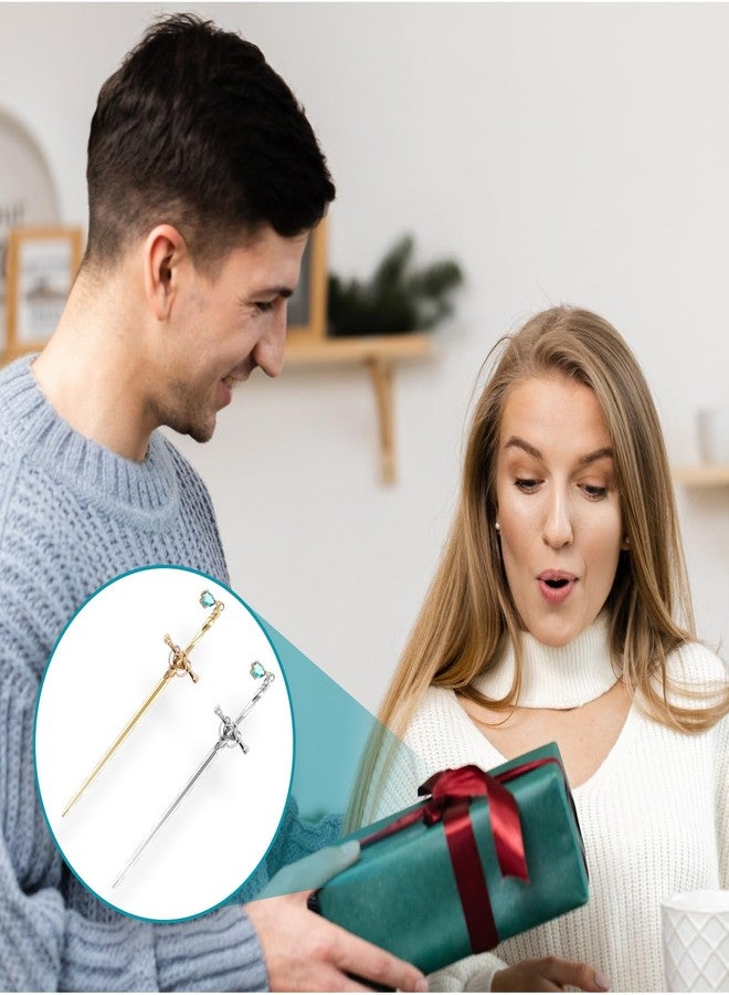 Jeffdad 2Pcs Sword Katana Bookmarks Vintage Silver Metal Pendant Bookmarks Unique Book Lovers Presents Valentine's Day Gifts Thanks Gift for Boyfriend - Image 3