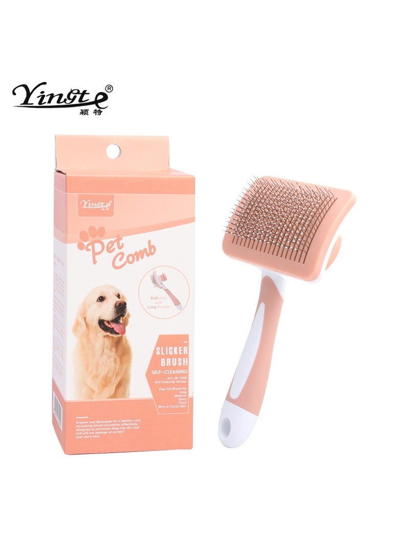 yingte فرشاة تجميل الحيوانات وأداة قص الأظافر 2 في 1 أداة تنظيف ذاتية لجميع أنواع الحيوانات الأليفة بما في ذلك الكلاب والقطط - Image 1