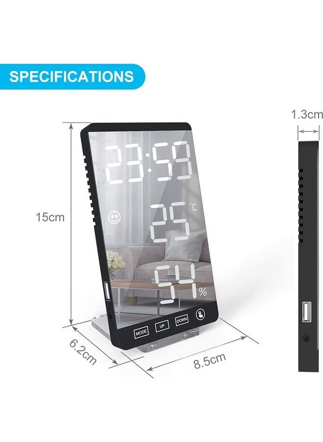 LED Display Digital Clock Black