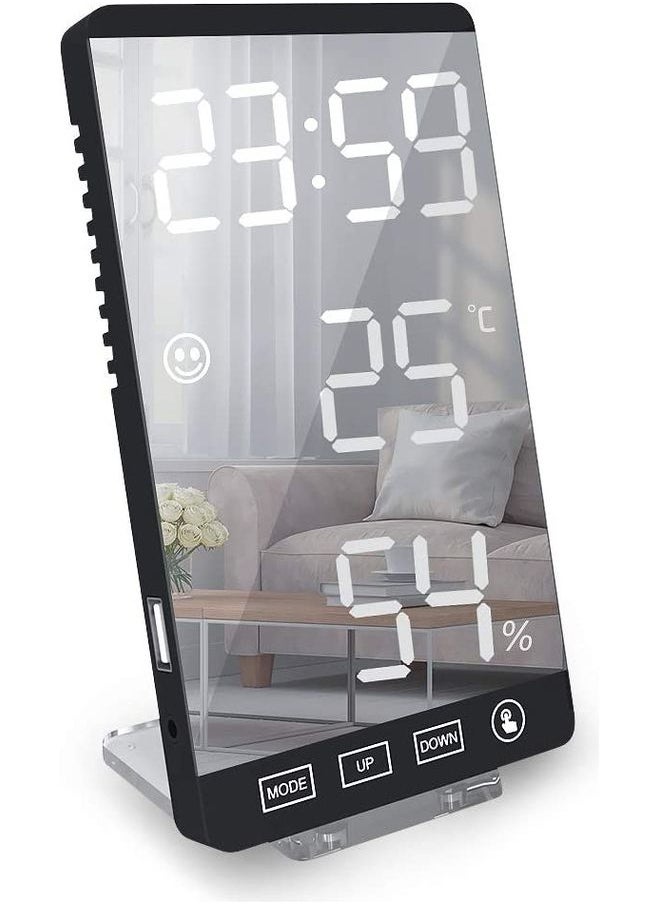 LED Display Digital Clock Black