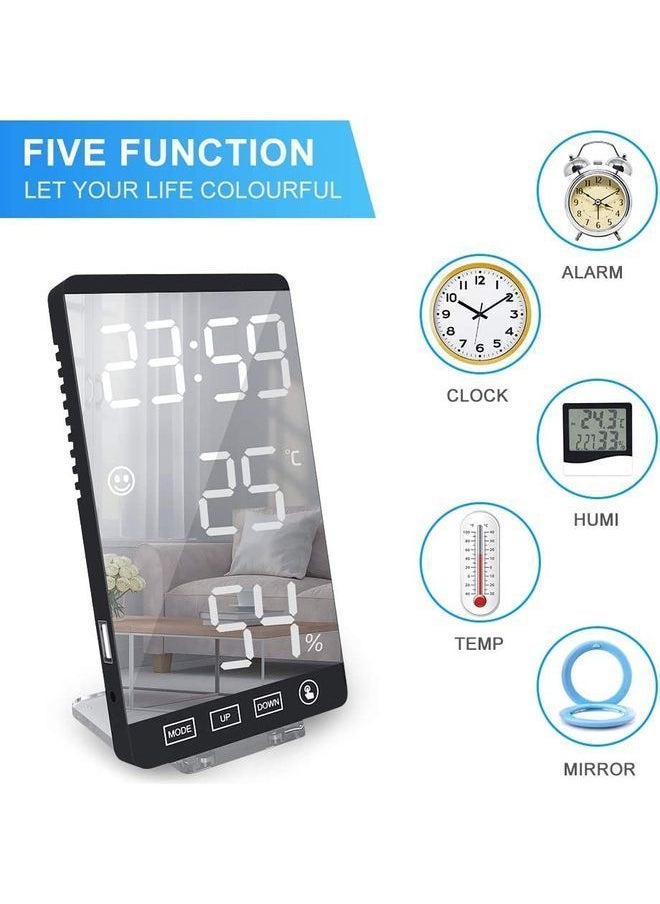 LED Display Digital Clock Black