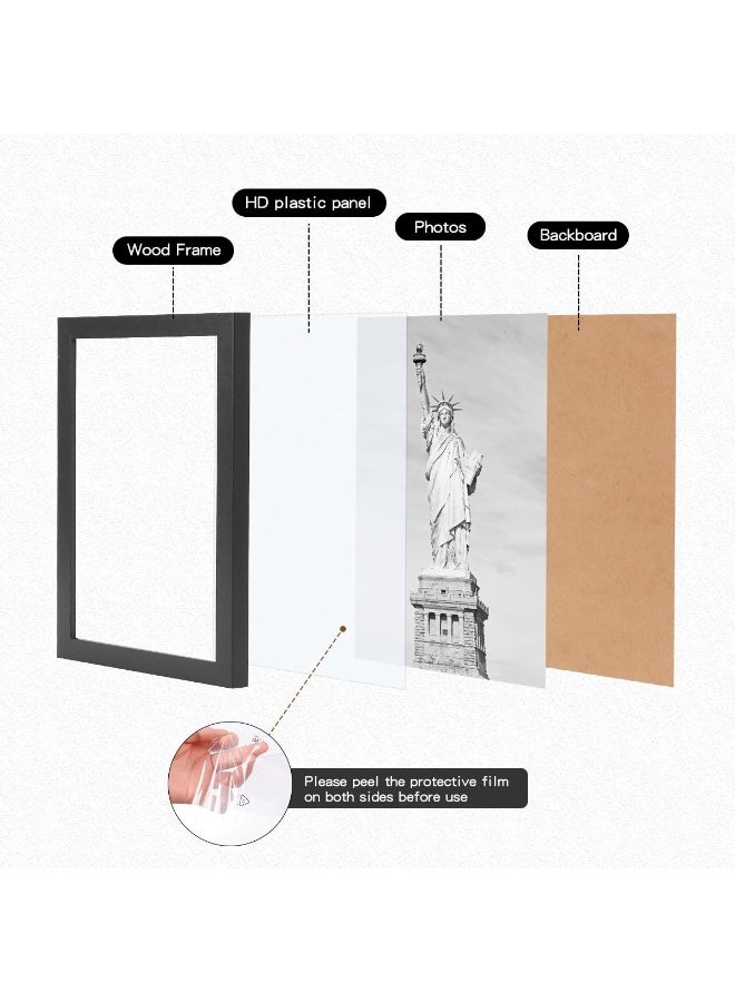 Set of 4 Modern Black Picture Frames, A3 Size 30x40 cm Wall Gallery Photo Frames Without Mat, for Home  Office Display - Image 4