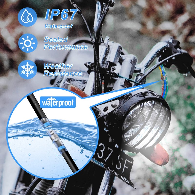 Kuject 200PCS Solder Seal Heat Shrink Butt Connectors, Waterproof Wire Connectors Kit Electrical Terminals, Solderless Insulated Wire Splice Cable Connector for Marine Automotive Boat Truck - Image 4