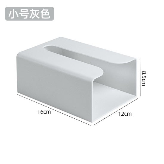 Generic Thickened Wall-mounted Tissue Box Home Use Creative Storage Box No Punching Tissue Modern Simple Style Non-patented Small-Gray
