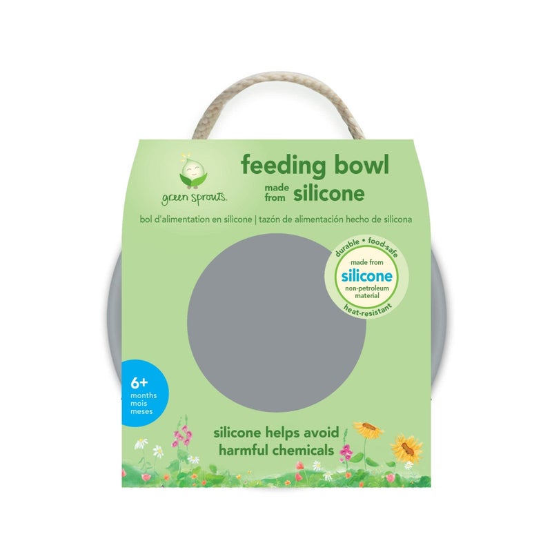 green sprouts Feeding Bowl made from Silicone | Gently transitions baby to pureed food | Easy to hold, Durable, Unbreakable, Heat-resistant silicone, Dishwasher safe - Image 2