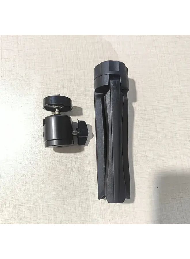 Black 360 Mini Tripod Head Mount for Camera DSLR Projector Live Streaming - Image 5