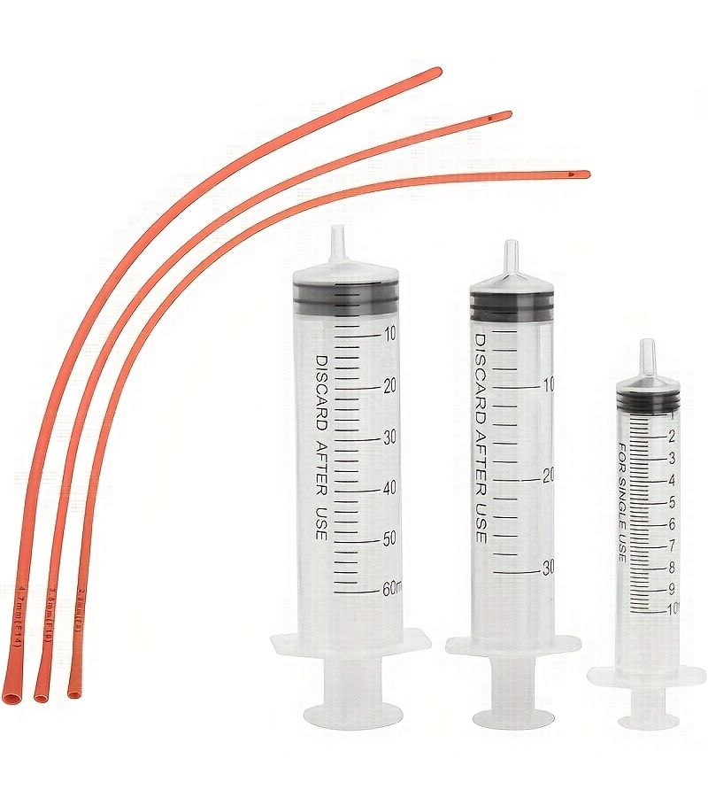 Small Animal Feeding Set With Red Rubber Tube For Newborns Sheep Goats - Image 4