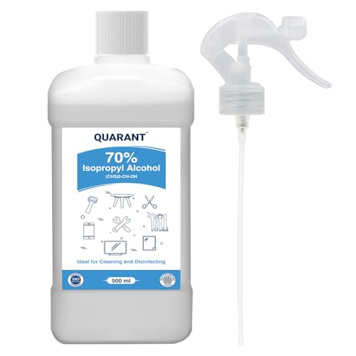 QUARANT 70% Isopropyl Alcohol (IPA) for Cleaning & Disinfecting, 500 ml Bottle with Trigger Spray Attachment - Image 1