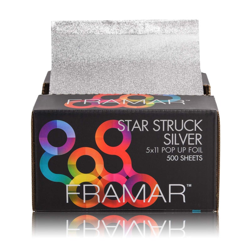 Framar Silver Hair Foils For Highlighting  Pop Up Hair Foil For Hair Highlighting Highlight Foils For Hair Aluminum Foil Sheets Salon Foils For Hair Stylist Non Slip 500 Pop Up Foil Sheets