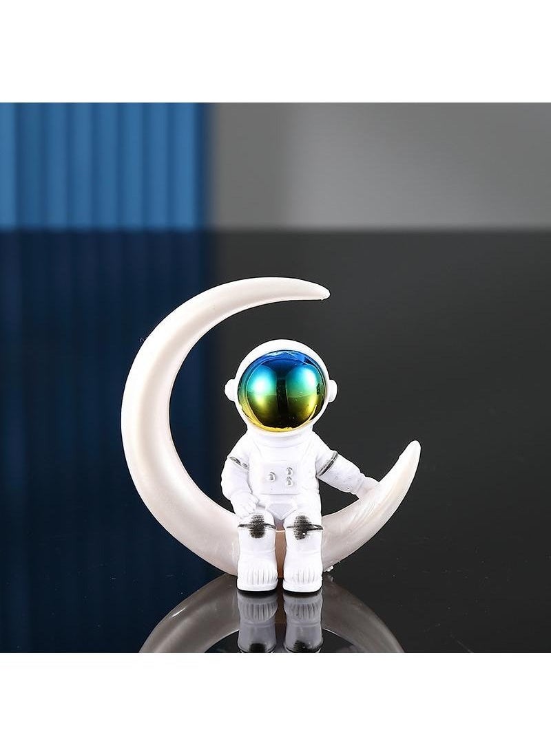rocooart 4 Pcs Astronaut Decoration, Desktop Ornaments Astronaut Statue Model for Living Room TV Cabinet Hanging Decoration Room Decoration Space Theme Birthday Gift  - Image 3