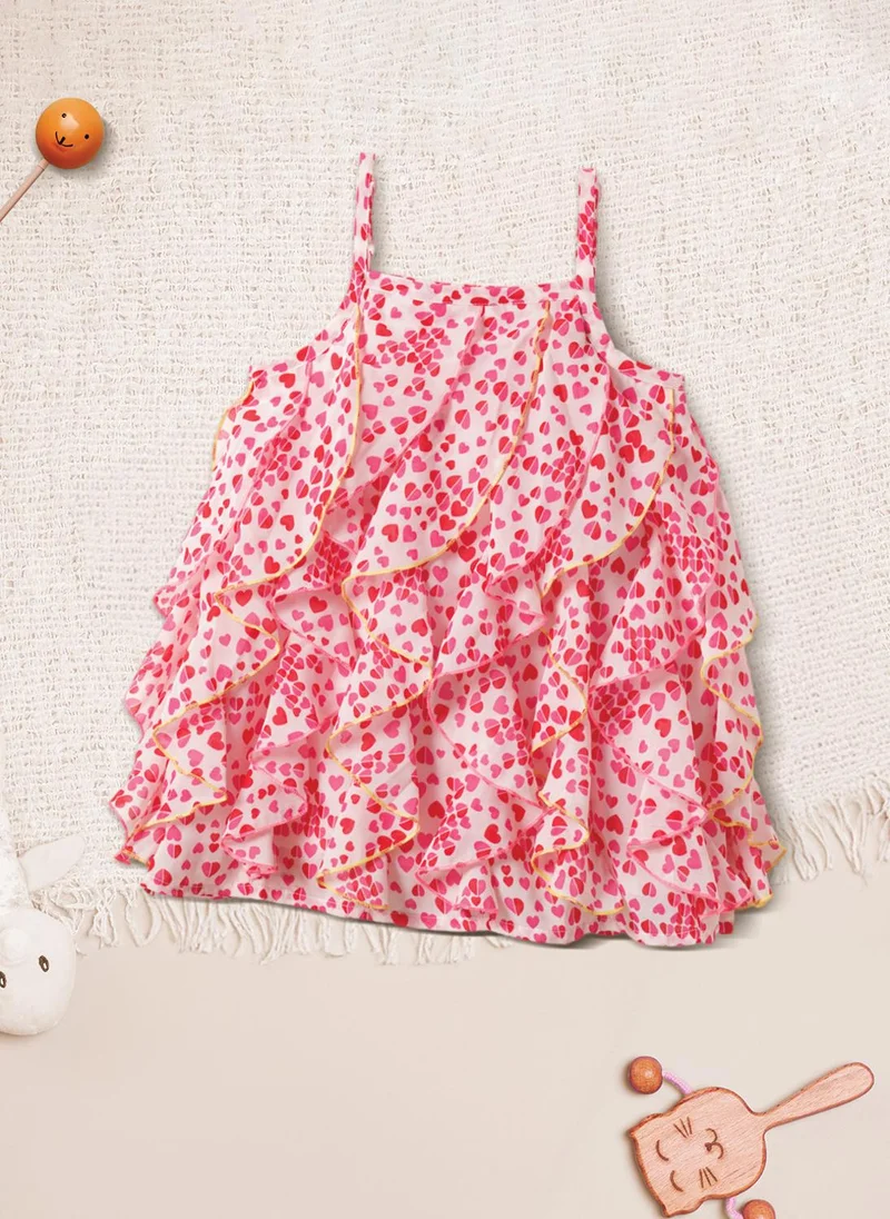 Nautinati Nautinati Floral Print Ruffle Dress for Girls