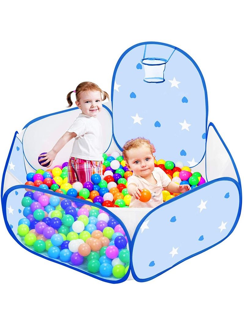 Play Tent Cartoon Ball Pit Pool Outdoor Indoor Sport Educational Toy With Basket - Image 1