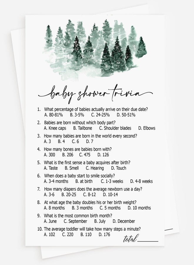 All-Ewired-Up All Ewired Up 50 Baby Shower Trivia (50-Cards) Fun Game Activity, Gender Neutral Boy or Girl, Baby It’s Cold Outside Winter Wonderland Forest Decorations - Image 1
