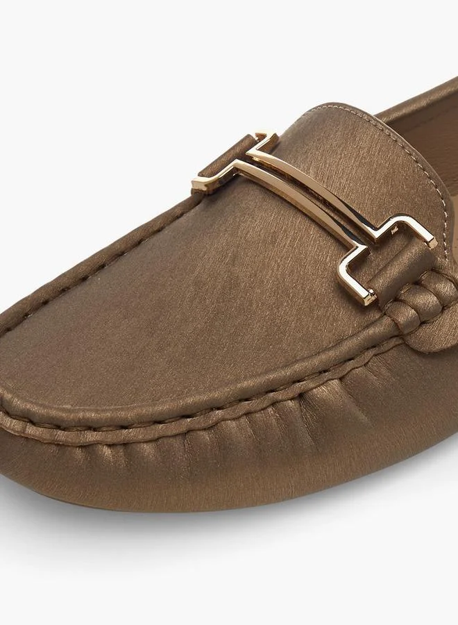 Renzo Ruganni GOLD Women Slip-On Loafers for Women | Best Price UAE