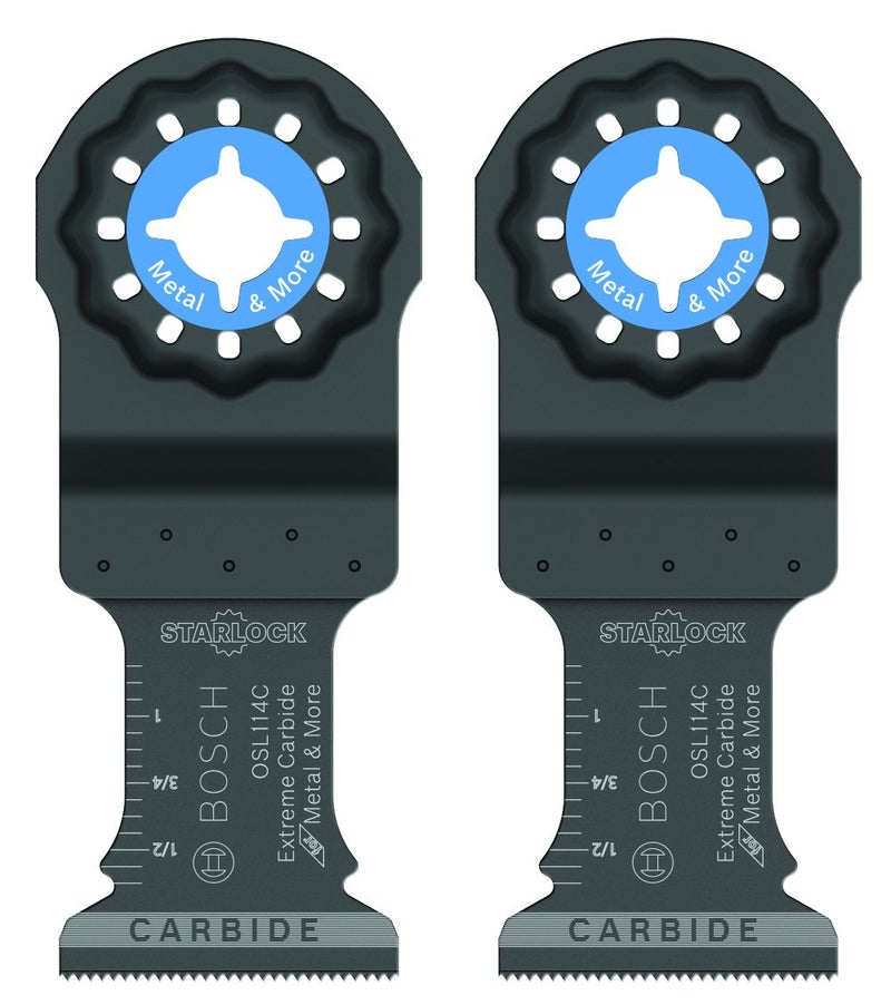 بوش Osl114C-2 2-Pack 1-1/4 بوصة. أداة متعددة التأرجح من Starlock معدنية والمزيد من شفرات القطع الغاطسة من الكربيد لقطع قضيب الحديد والخشب المعدني مع الأظافر والجدران الجافة والبلاط - Image 1