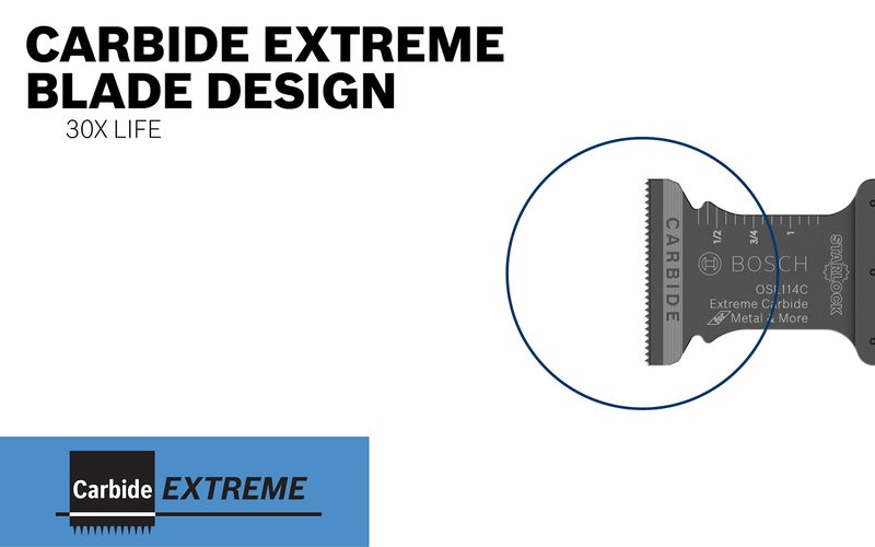 بوش Osl114C-2 2-Pack 1-1/4 بوصة. أداة متعددة التأرجح من Starlock معدنية والمزيد من شفرات القطع الغاطسة من الكربيد لقطع قضيب الحديد والخشب المعدني مع الأظافر والجدران الجافة والبلاط - Image 5