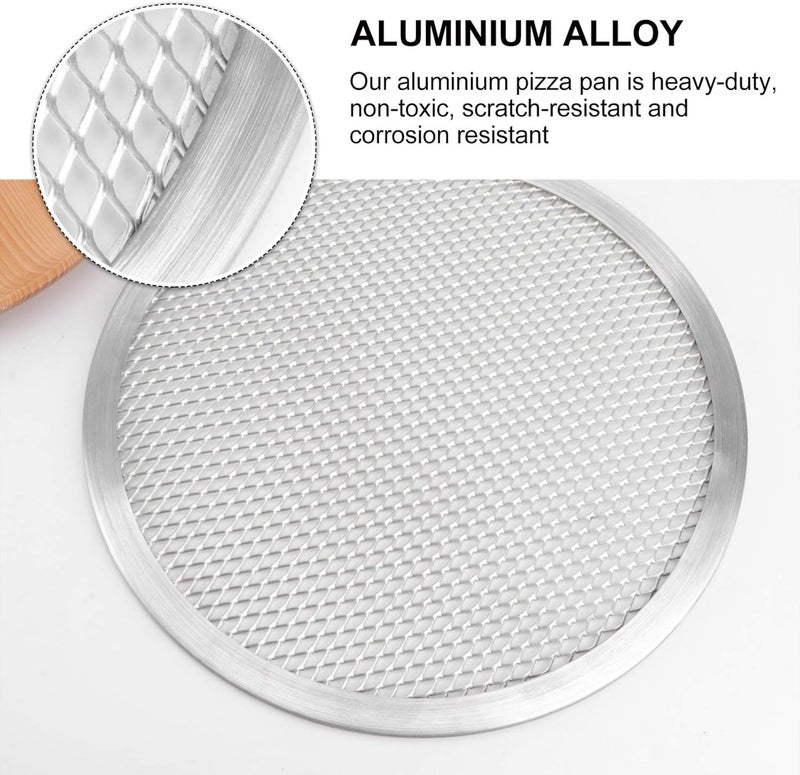 woobles Pizza Pan Aluminum Pizza Mesh Baking Screen Aluminum Mesh Pizza Screen Pizza Mesh Baking Trays for Home Kitchen Restaurant Supplies Kitchen Tool (18 Inches) Grill Tools 45.7CM - Image 5