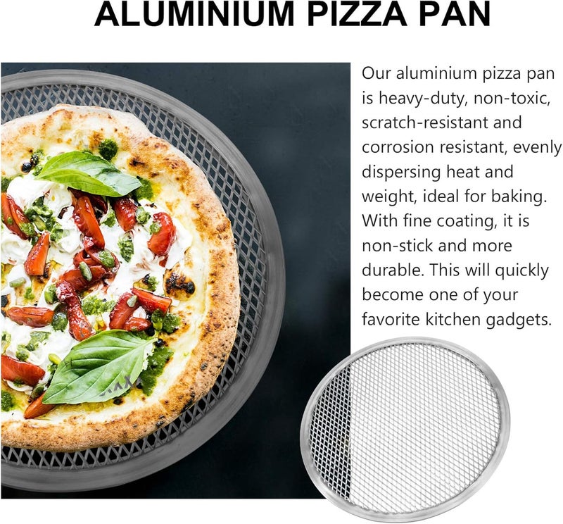 woobles Pizza Pan Aluminum Pizza Mesh Baking Screen Aluminum Mesh Pizza Screen Pizza Mesh Baking Trays for Home Kitchen Restaurant Supplies Kitchen Tool (18 Inches) Grill Tools 45.7CM - Image 3