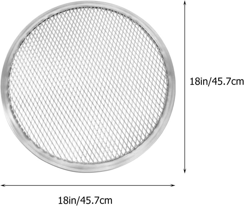 woobles Pizza Pan Aluminum Pizza Mesh Baking Screen Aluminum Mesh Pizza Screen Pizza Mesh Baking Trays for Home Kitchen Restaurant Supplies Kitchen Tool (18 Inches) Grill Tools 45.7CM - Image 2