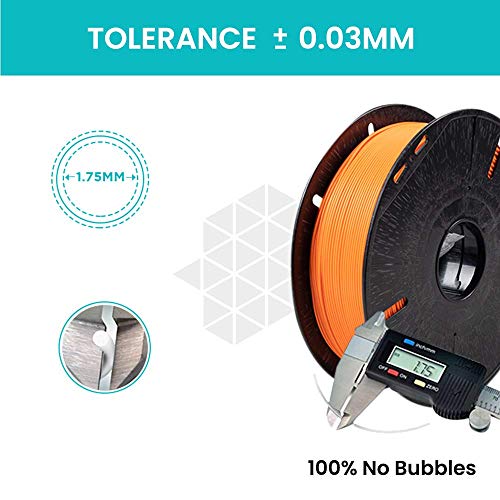 Tesseract Premium TPU 1.75mm 3D Printing Filament | Dimensional Accuracy +/- 0.03mm | Compatible with Most FDM Printers | 1 KG 3D Printer Filament - TPU Orange (Quantity 1) - Image 2