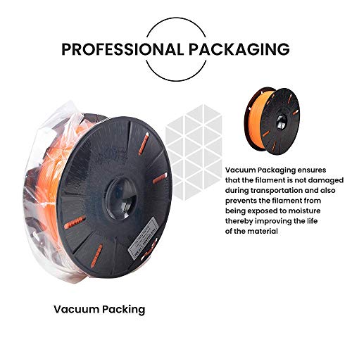 Tesseract Premium TPU 1.75mm 3D Printing Filament | Dimensional Accuracy +/- 0.03mm | Compatible with Most FDM Printers | 1 KG 3D Printer Filament - TPU Orange (Quantity 1) - Image 5