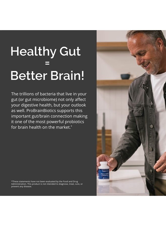 BRAINMD Dr Amen BrainMD ProBRAINbiotics - 3 Billion CFU, 60 Capsules - Promotes Gut Health - Gluten Free - 60 Servings - Image 3