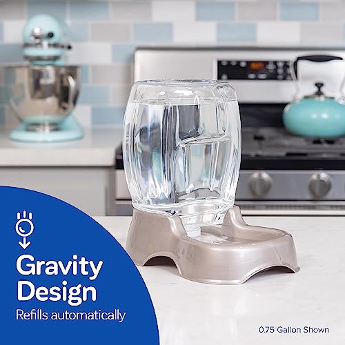 Petmate Pet Cafe Cat and Dog Water Dispenser Water Bowl for Cats and Dogs USA Made 15 GAL Pearl Ash Blue - Image 3