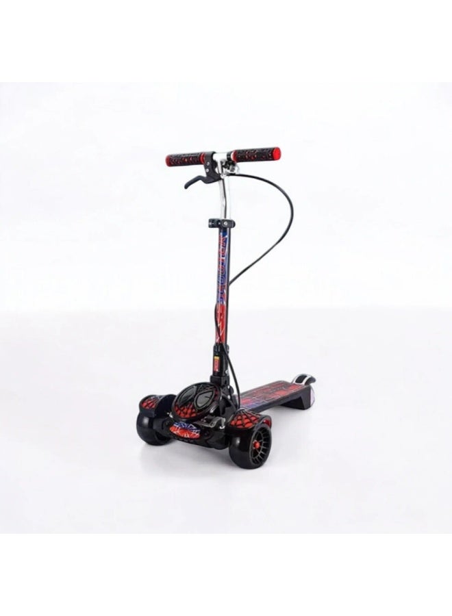 سبايدر مان سكوتر يدوي قابل للطي شديد التحمل على شكل سبايدرمان للأطفال - Image 2