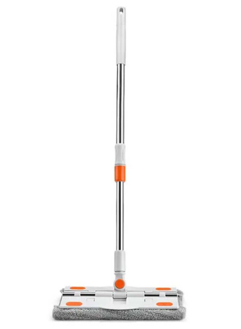 Flat Mop, Mops for Floor Cleaning, Floor Mop with 130CM Adjustable Stainless Steel Handle, Microfiber Mop for Dry and Wet Cleaning, 360° Rotating Mop Head for House Hotel Office Factory - Image 1