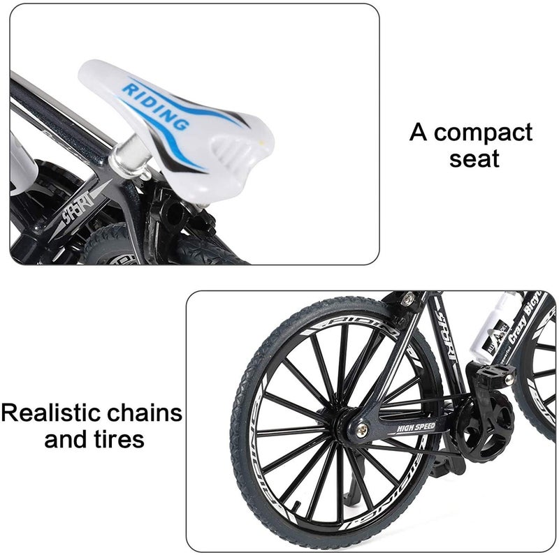 Magicwand 1:8 Scale【Toy-Miniature】 Die-Cast Alloy Based Racing Toy Bicyle Fully Working Model for Collectors 【Black】 - Image 5