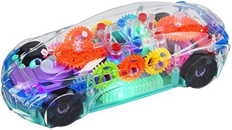 divine man Transparent Concept Car 3D Super Car Toy For Kids With 360 Degree Rotation, Gear Simulation Mechanical Car, Sound And Light Toys For Kids Boys And Girls - Image 1