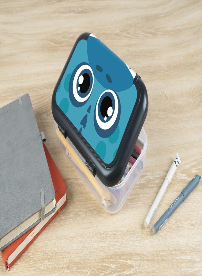 ZIPIT Recycled Plastic Pencil Box for Boys, Large Capacity Pencil Case for School, Durable Stationery Organizer Box, Dino - Image 5