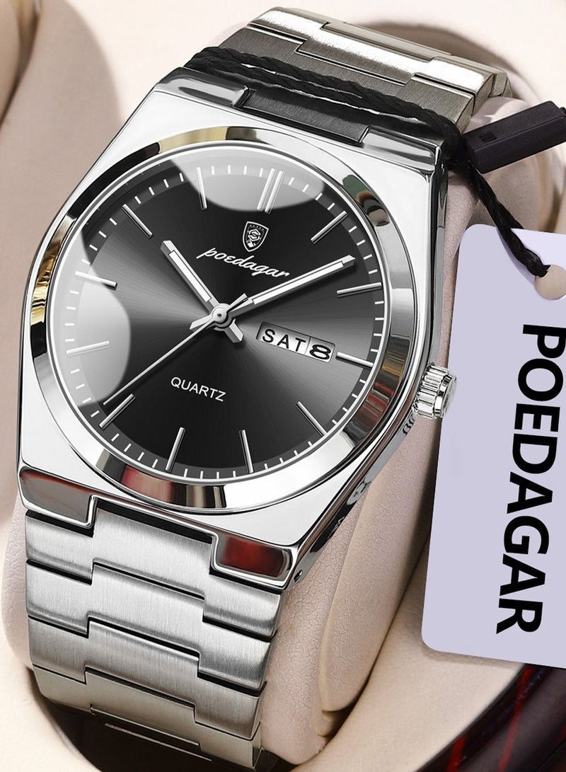 POEDAGAR Man Watch,Waterproof Luminous Men's Watch Quartz-40mm - Image 1