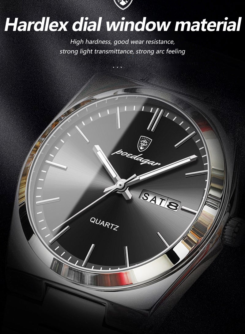 POEDAGAR Man Watch,Waterproof Luminous Men's Watch Quartz-40mm - Image 4