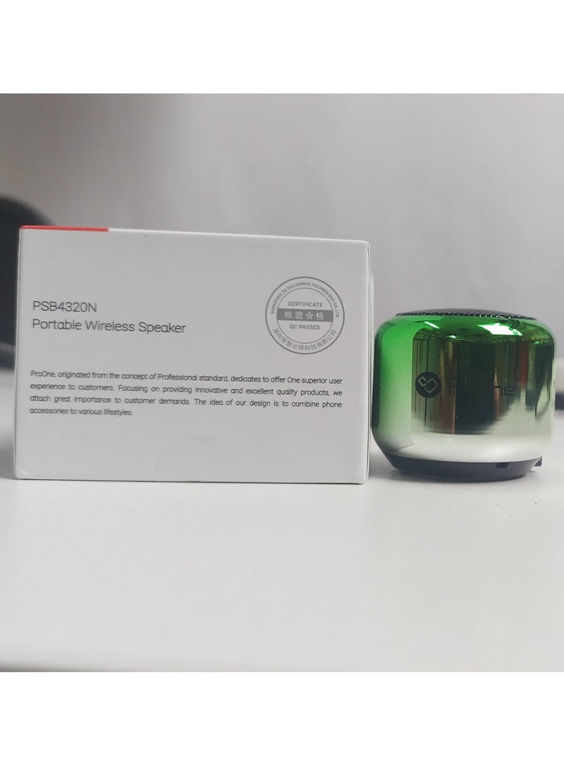 ProOne ProOne PSB4320N PORTABLE WIRELESS BLUETOOTH MINI SPEAKER, Super-Portable Small Bluetooth Speaker, Up to10M Bluetooth Range  - Image 4
