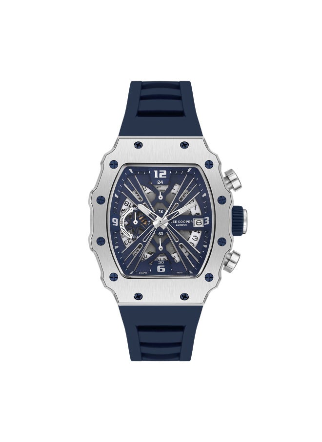 Lee Cooper - Lee Cooper Men's Watch, Multi Function Display and Silicone Strap - LC08062.399, Dark Blue - Image 1