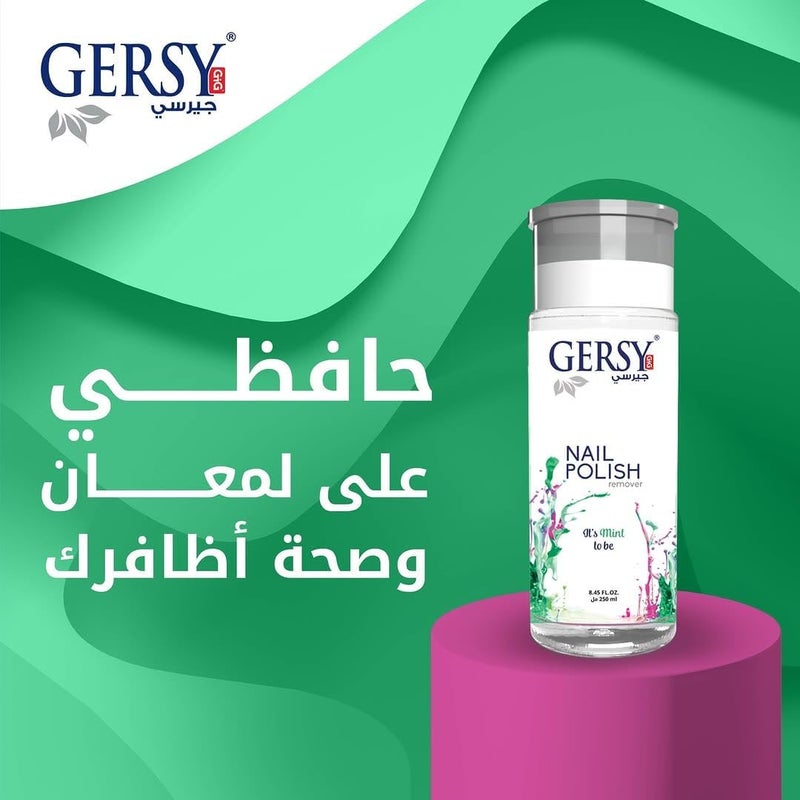 GERSY Nail Polish Remover with Mint Fragrance - Acetone-Free and Gentle Formula - 130ml - Image 3