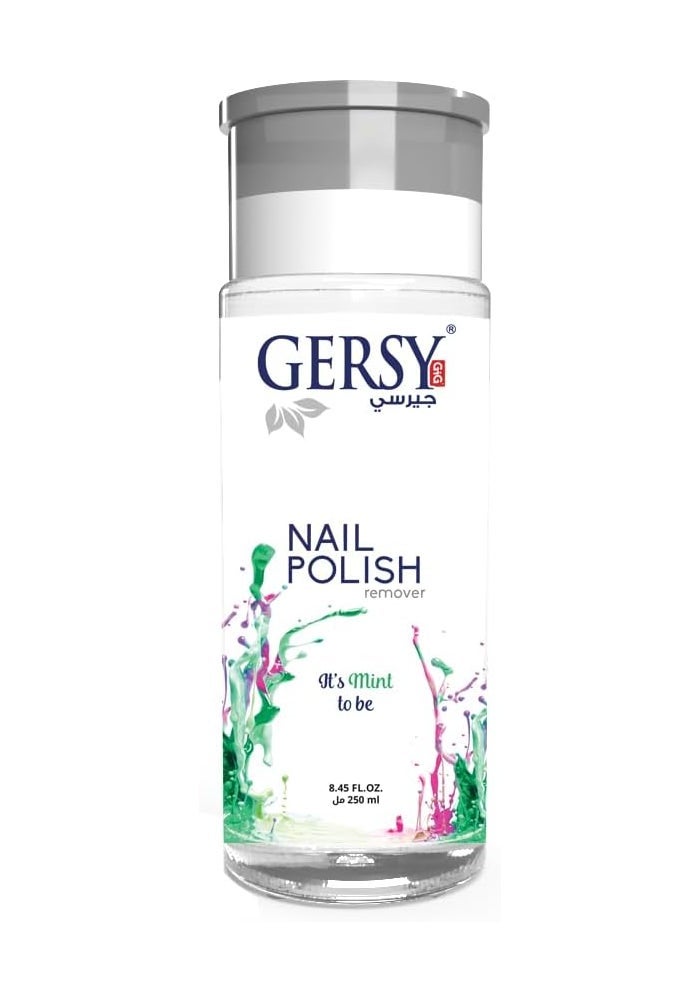 GERSY Nail Polish Remover with Mint Fragrance - Acetone-Free and Gentle Formula - 130ml - Image 1