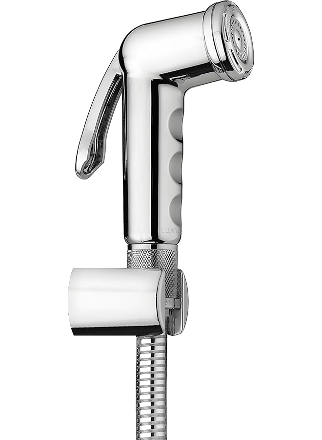 The Bros رشاش شطاف للمرحاض، رشاش حمام يدوي من الفولاذ المقاوم للصدأ مع خرطوم بطول 47 بوصة، مثبت على الحائط، تشطيب كروم للنظافة الشخصية، دش مسلم، غسيل أنثوي، تنظيف حفاضات، تنظيف الحيوانات الأليفة - Image 1