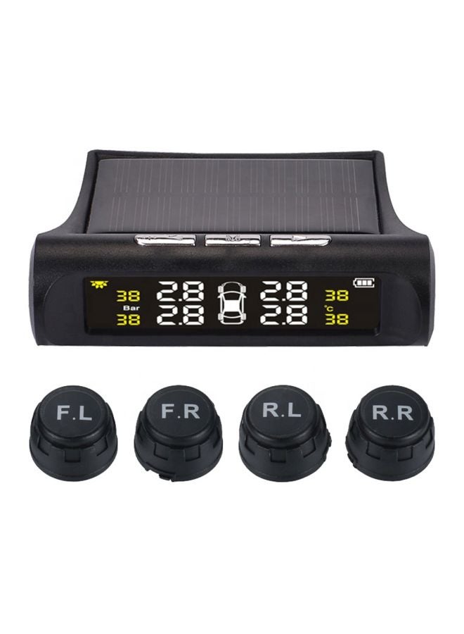 Car Tire Pressure Solar Energy Monitoring System With 4 External Sensors - Image 1