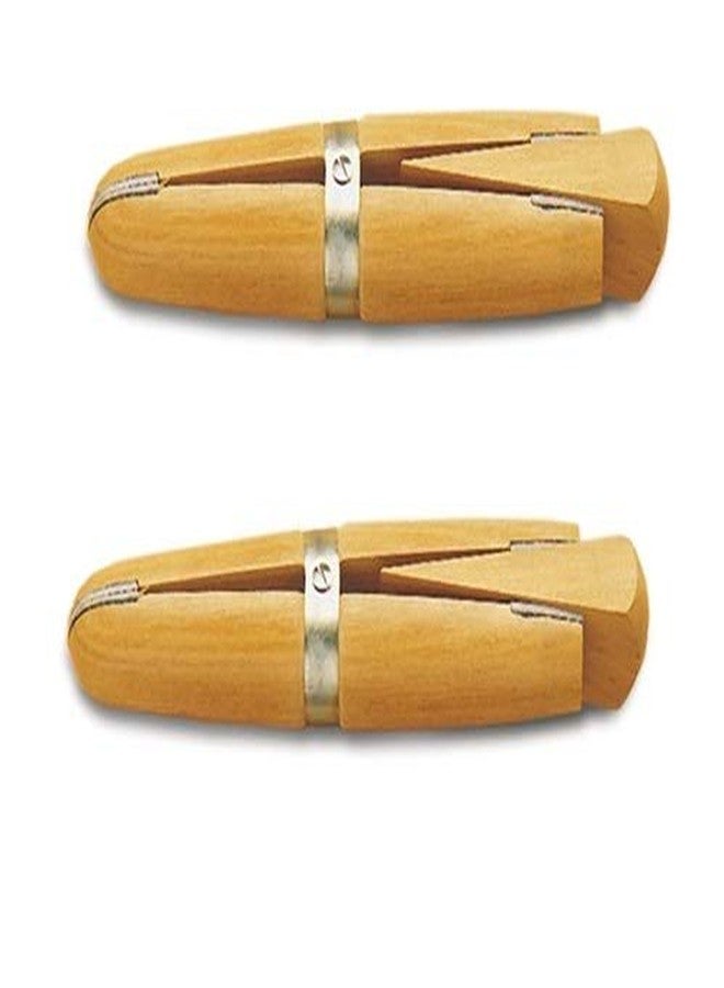 AI New 2 Pack Wooden Jewelers Ring Clamp Wood Wedge Leather Jaws Hand Tool Stone Setting Engraving Repair Jewelry Making Tool - Image 1