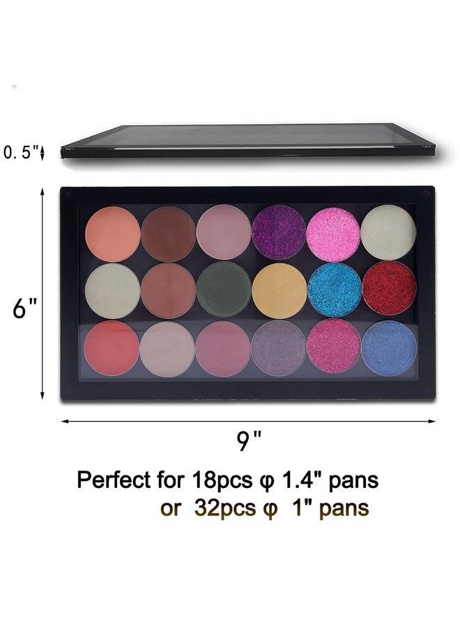 Coosei - Magnetic Palette For Eyeshadow Empty Acrylic Strong Protecting Waterproof Makeup Palette For Bathroom & Damp Scenes Single Layer Portable Eyeshadow Palette With Magnetic Clear Window - Image 1