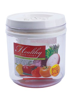 Airtight Canister Transparent Container 1800ml White