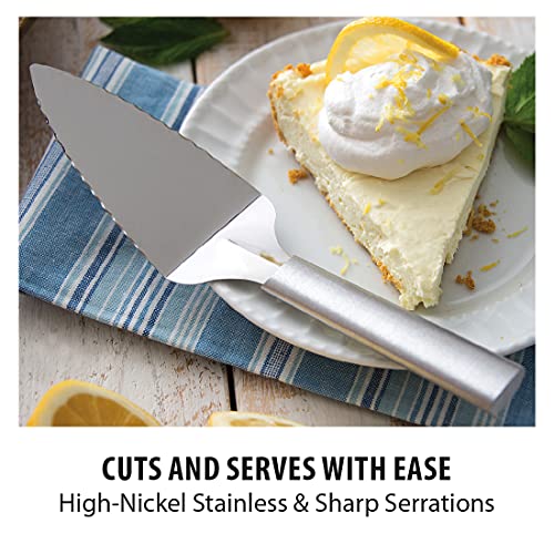 Rada Cutlery Serrated Pie Server, Made in USA, Silver Handle - Image 4