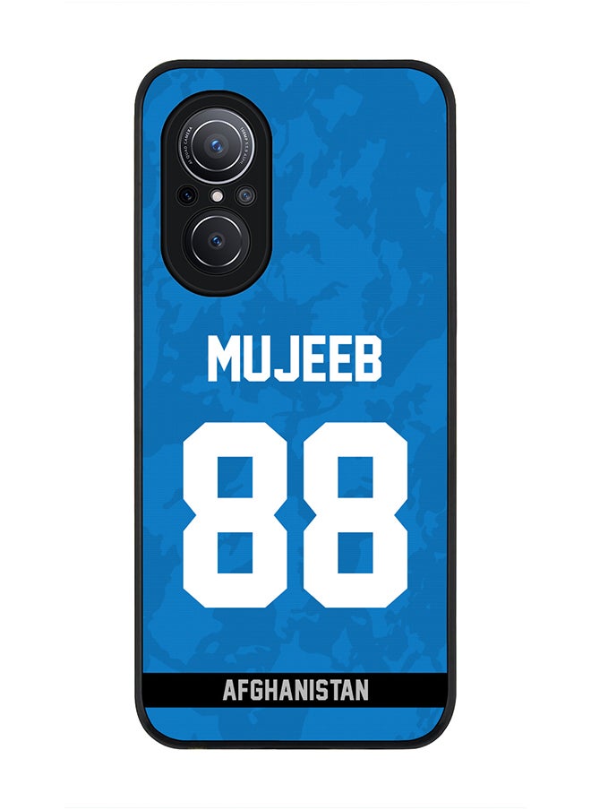 Stylizedd - Rugged Black Edge Case for Huawei Nova 9 SE , Slim fit Soft Case Flexible Rubber Edges Thin Cover - Player Name - Mujeeb Ur Rahman, Jersey Number- 88 - Image 1
