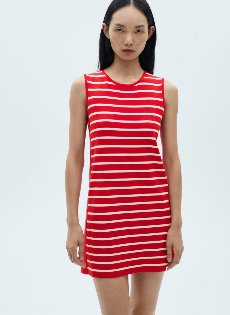MANGO Striped Sleeveless Dress  - Image 1