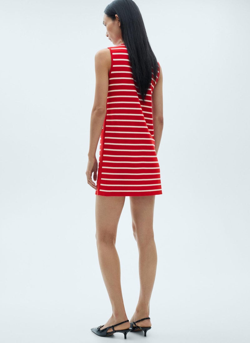 MANGO Striped Sleeveless Dress  - Image 2